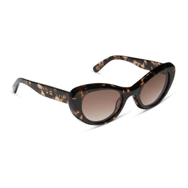 Zaria Sunglasses — Espresso Tortoise + Brown Gradient