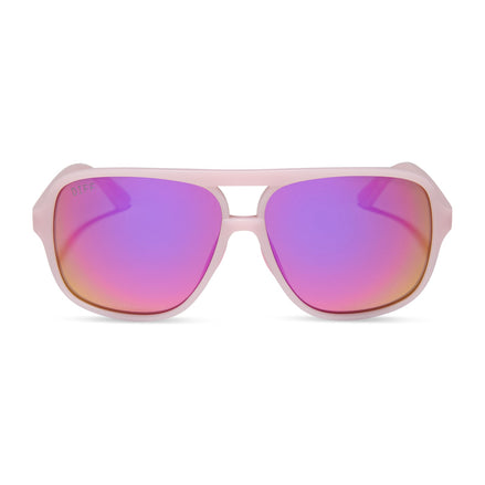 Hangtime Sunglasses — Matte Baby Pink + Pink Rush Mirror Polarized