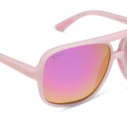 Hangtime Sunglasses — Matte Baby Pink + Pink Rush Mirror Polarized