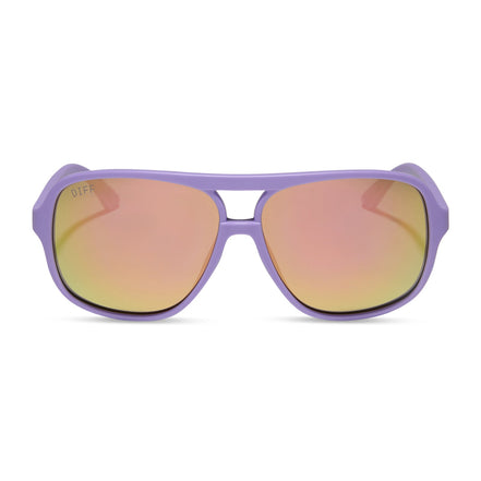 Hangtime Sunglasses — Matte Lavender + Sherbet Mirror Polarized