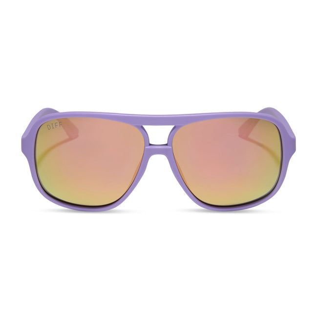 Hangtime Sunglasses — Matte Lavender + Sherbet Mirror Polarized