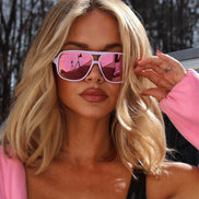 Hangtime Sunglasses — Matte Lavender + Sherbet Mirror Polarized