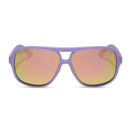 Hangtime Sunglasses — Matte Lavender + Sherbet Mirror Polarized
