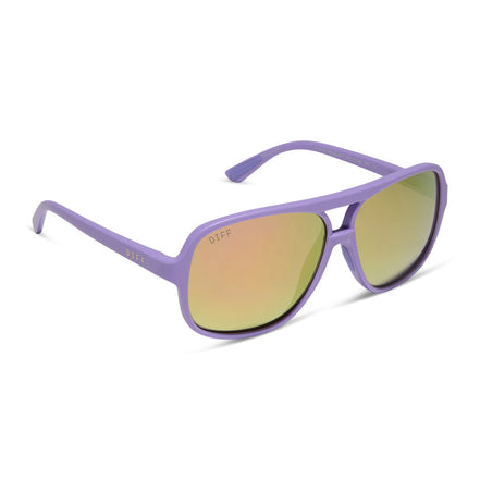 Hangtime Sunglasses — Matte Lavender + Sherbet Mirror Polarized
