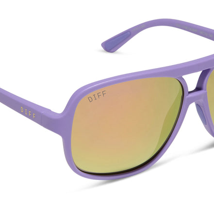 Hangtime Sunglasses — Matte Lavender + Sherbet Mirror Polarized