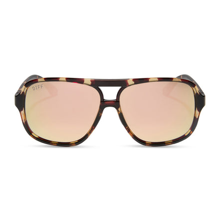 Hangtime Sunglasses — Sport Tortoise + Champagne Mirror Polarized