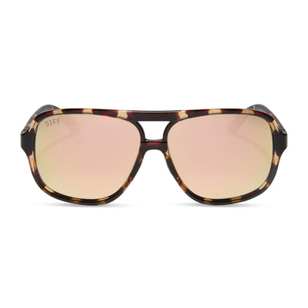 Hangtime Sunglasses — Sport Tortoise + Champagne Mirror Polarized