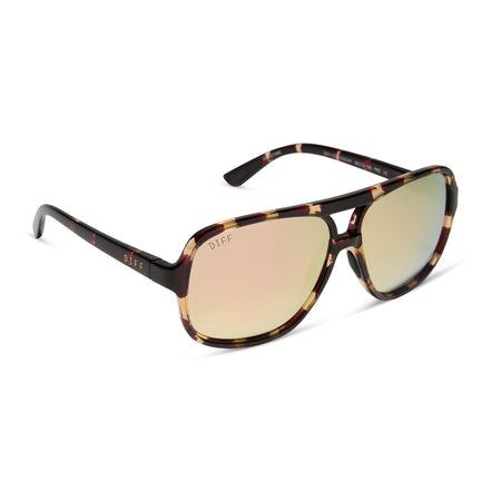 Hangtime Sunglasses — Sport Tortoise + Champagne Mirror Polarized