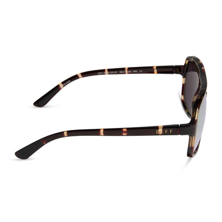 Hangtime Sunglasses — Sport Tortoise + Champagne Mirror Polarized