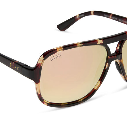 Hangtime Sunglasses — Sport Tortoise + Champagne Mirror Polarized