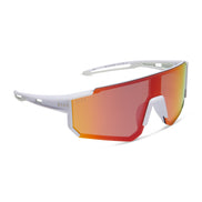 Heat Sunglasses — Matte White + Sunset Mirror Polarized