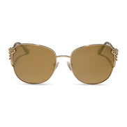 Belle Sunglasses — Gold + Brown Gold Flash Polarized