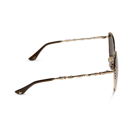 Belle Sunglasses — Gold + Brown Gold Flash Polarized