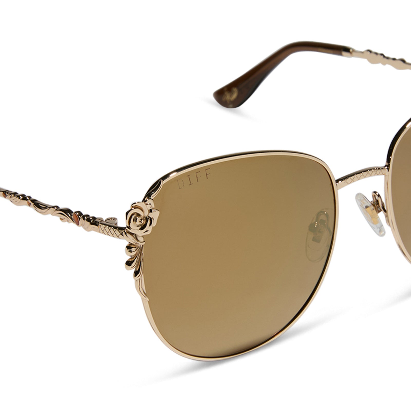 Belle Sunglasses — Gold + Brown Gold Flash Polarized