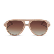 Pia Sunglasses — Nude + Brown Gradient Polarized