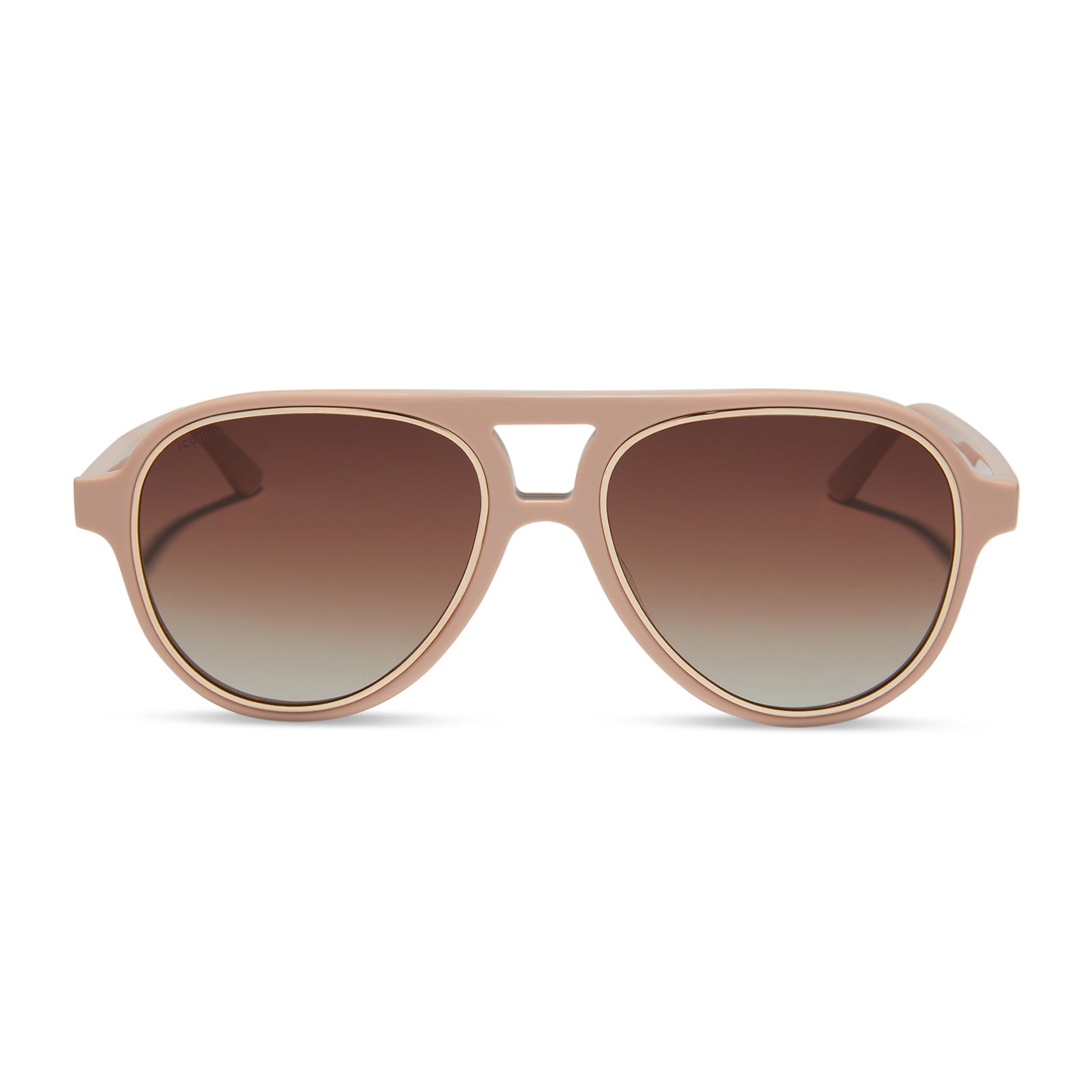 Pia Sunglasses — Nude + Brown Gradient Polarized