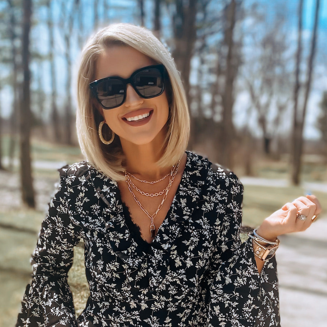 Bella Sunglasses — Black + Grey Polarized