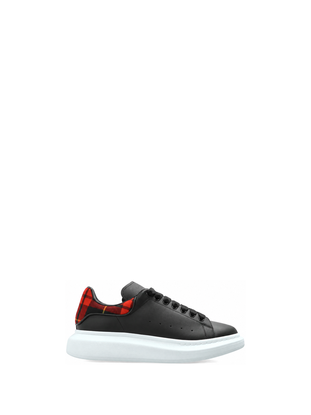 Oversized Sneaker Black Red Plaid
