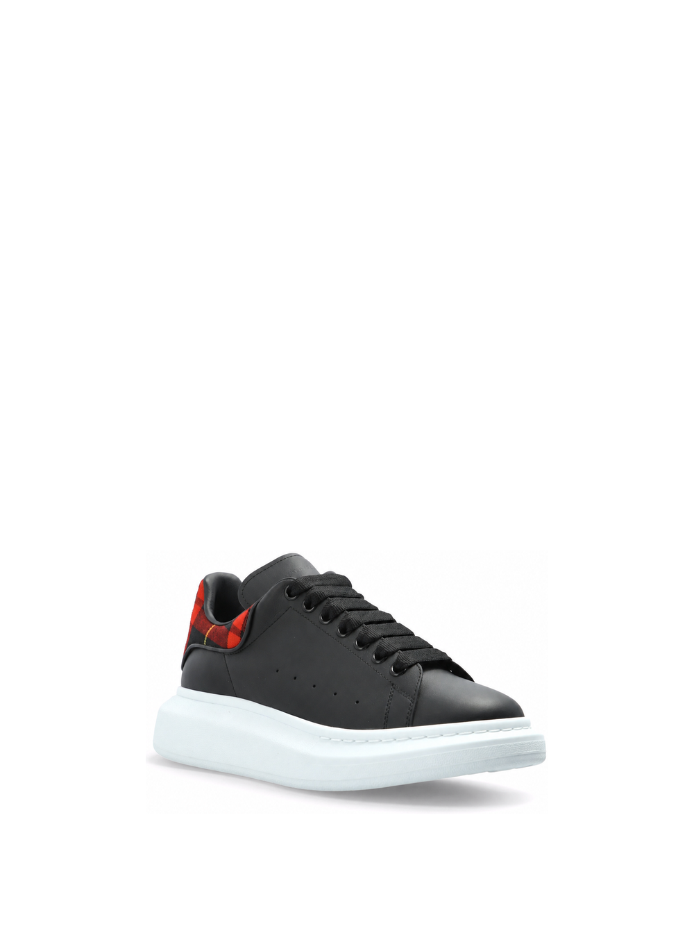 Oversized Sneaker Black Red Plaid
