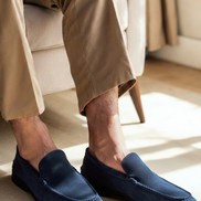 Premium Suede Loafers - Black Soles