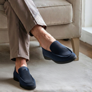 Premium Suede Loafers - Black Soles