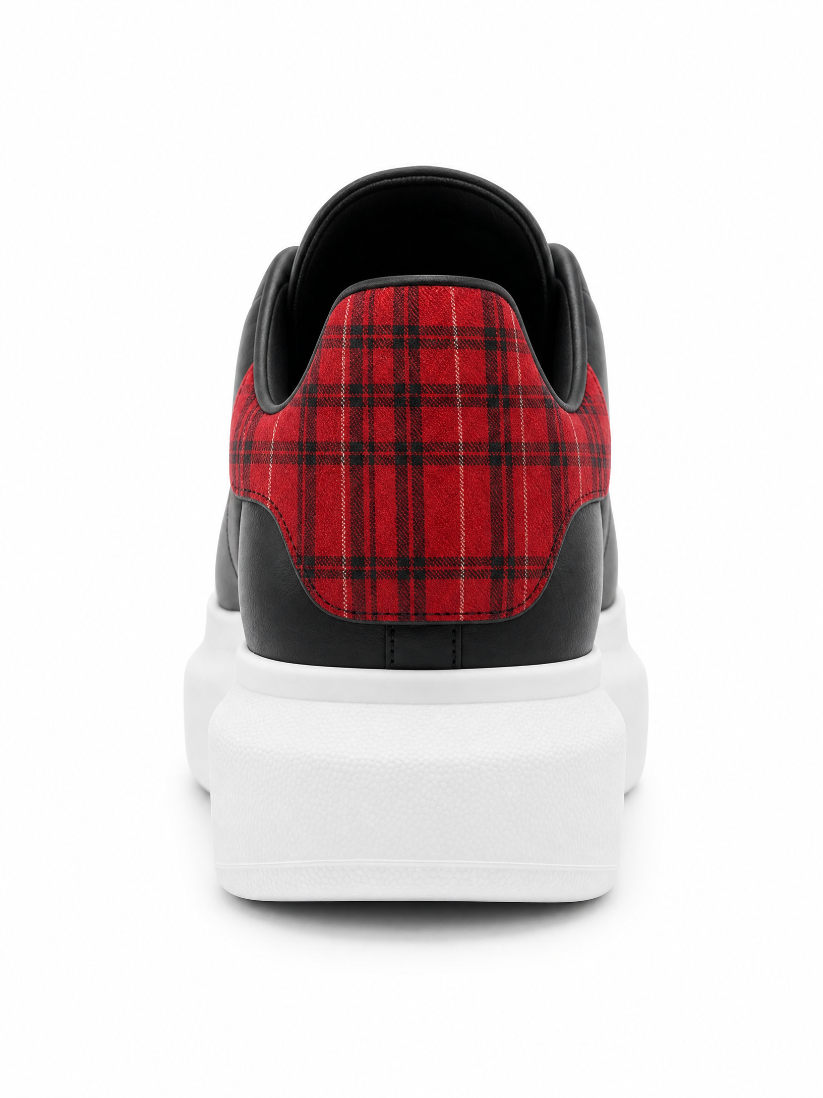 Oversized Sneaker Black Red Plaid