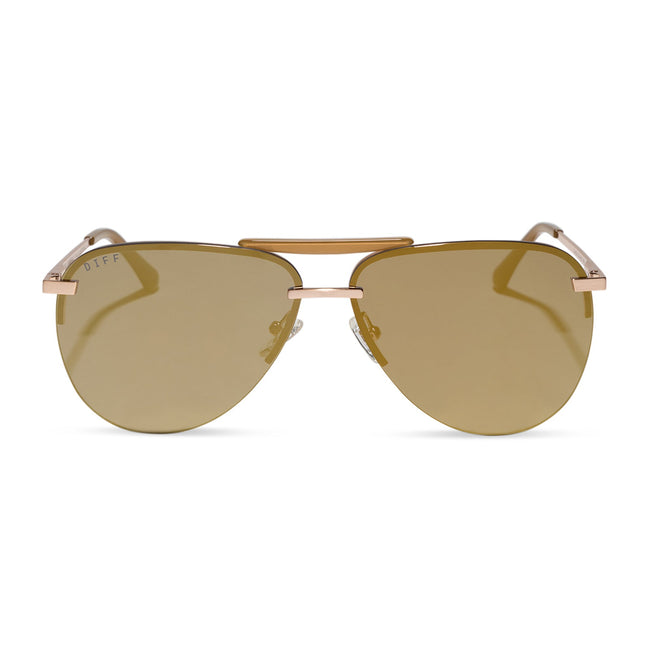 Tahoe Sunglasses — Brushed Gold + Gold Mirror