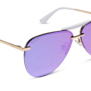 Tahoe Sunglasses — Gold + Purple Mirror