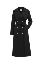 Women's Belted Double-Breasted Trench Coat